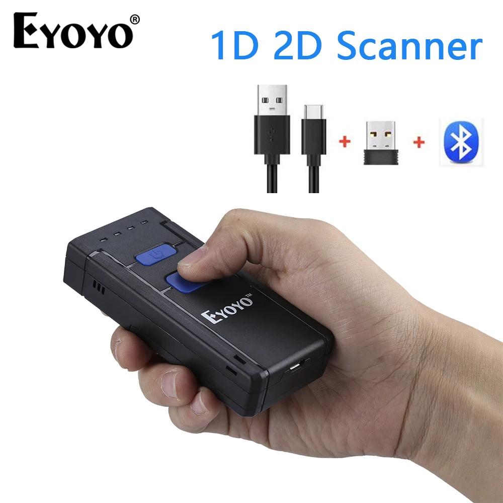 Eyoyo-޴ ̴ 1D  ڵ ĳ, 2.4GHz  USB   2D QR ڵ  ޴/iPad/ barcode scanner